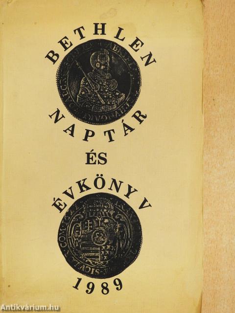 Bethlen naptár és évkönyv 1989 (dedikált példány)
