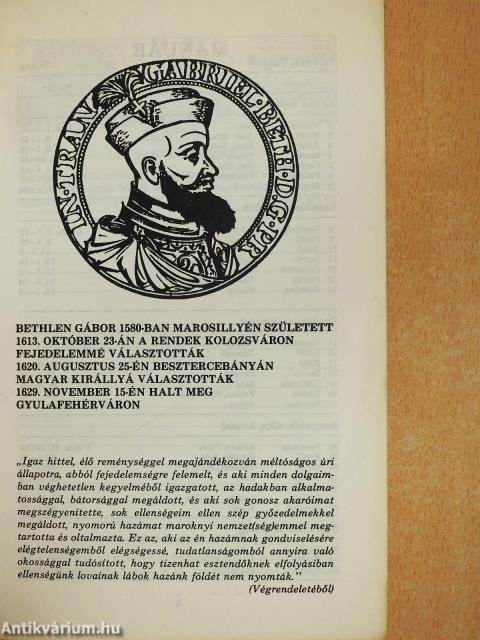 Bethlen naptár és évkönyv 1989 (dedikált példány)