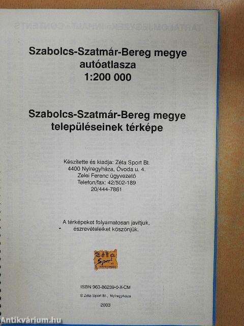 Szabolcs-Szatmár-Bereg megye településeinek térképe