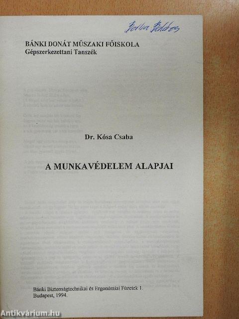 A munkavédelem alapjai