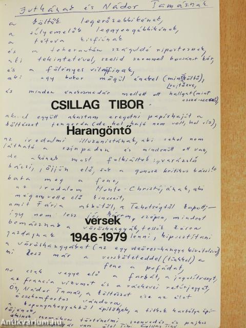 Harangöntő (dedikált példány)