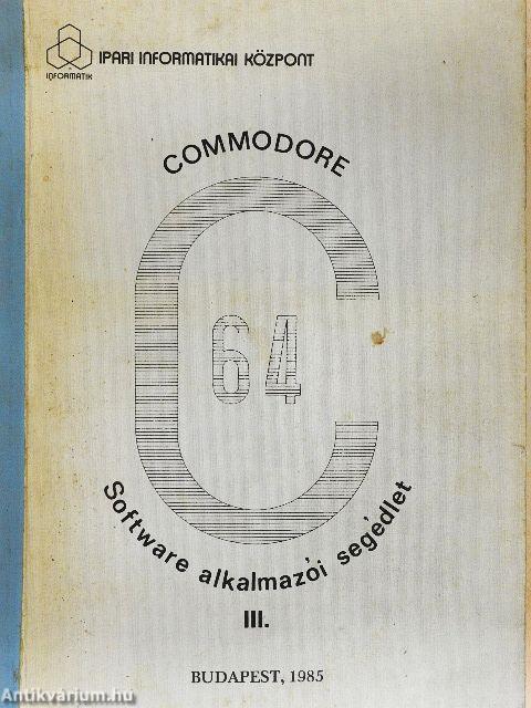 Commodore C-64 software alkalmazói segédlet III.