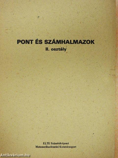 Pont és számhalmazok II. osztály