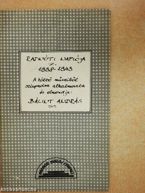 Radnóti naplója 1938-1943
