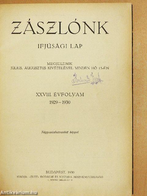 Zászlónk 1929. szeptember-1930. június