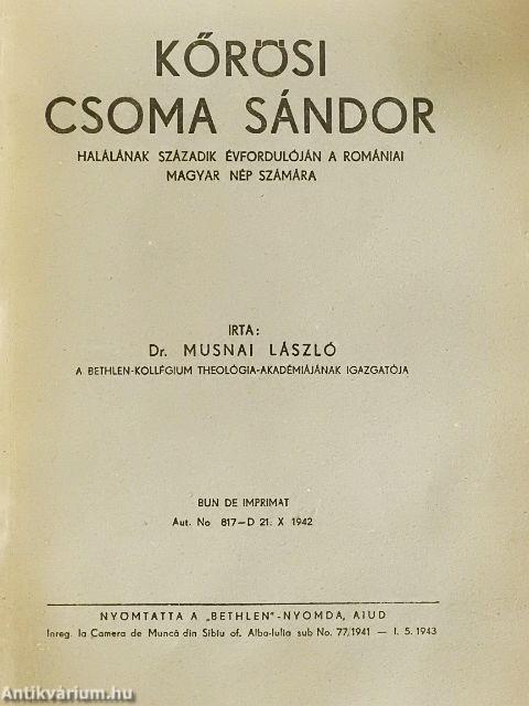 Kőrösi Csoma Sándor