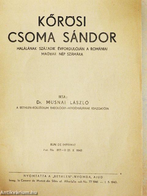 Kőrösi Csoma Sándor