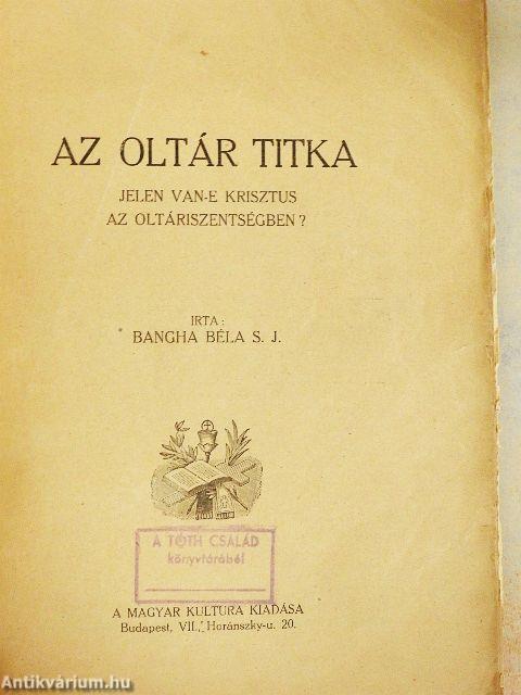 Az oltár titka
