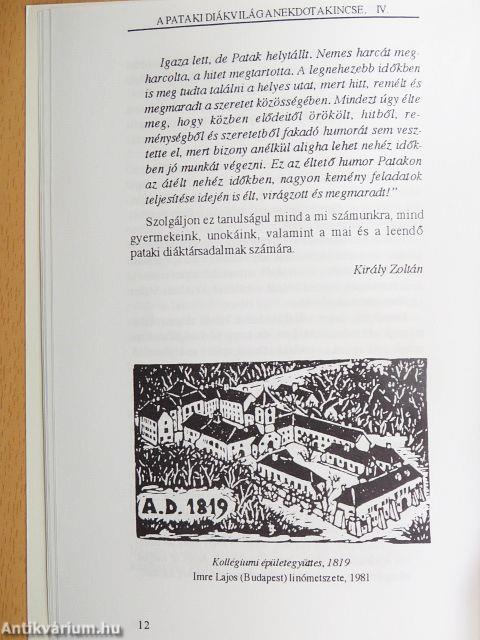 A pataki diákvilág anekdotakincse IV.