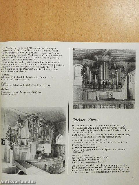 Orgeln im Bezirk Suhl