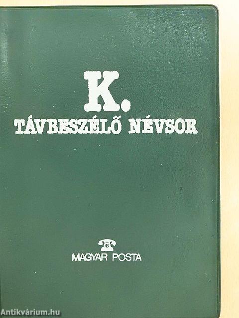 K. távbeszélő névsor