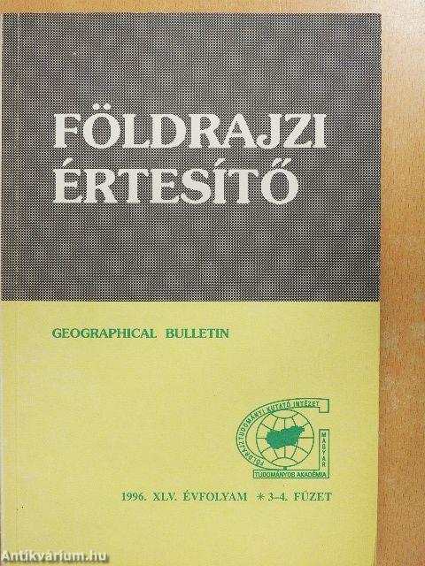 Földrajzi Értesítő 1996/3-4.