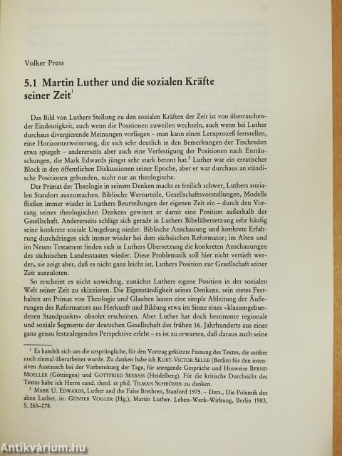 Martin Luther und die sozialen Kräfte seiner Zeit (dedikált példány)