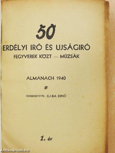 50 erdélyi iró és ujságiró almanach 1940