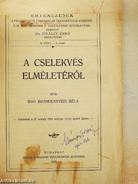 A cselekvés elméletéről