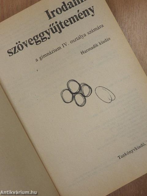 Irodalmi szöveggyűjtemény IV.