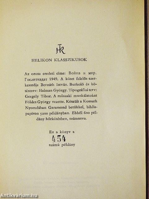 Háború és béke I-II.