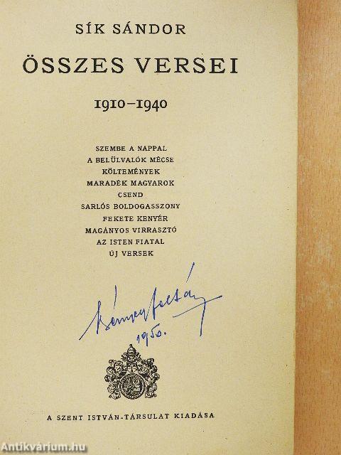 Sík Sándor összes versei