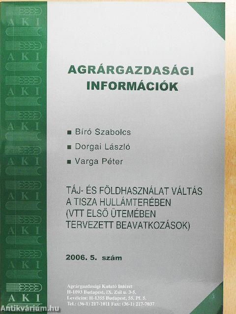 Agrárgazdasági információk 2006/5. - CD-melléklettel