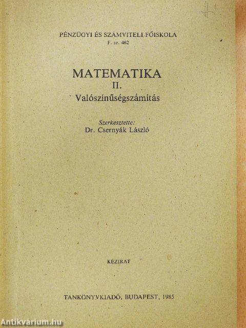 Matematika II.