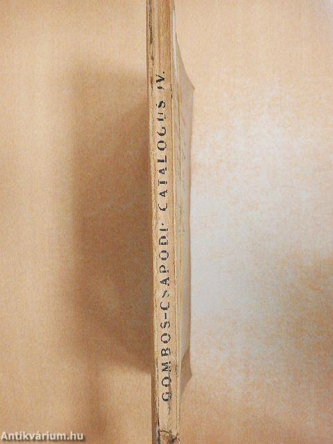 Catalogus fontium historiae Hungaricae IV.