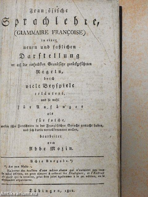 Französische Sprachlehre (gótbetűs)