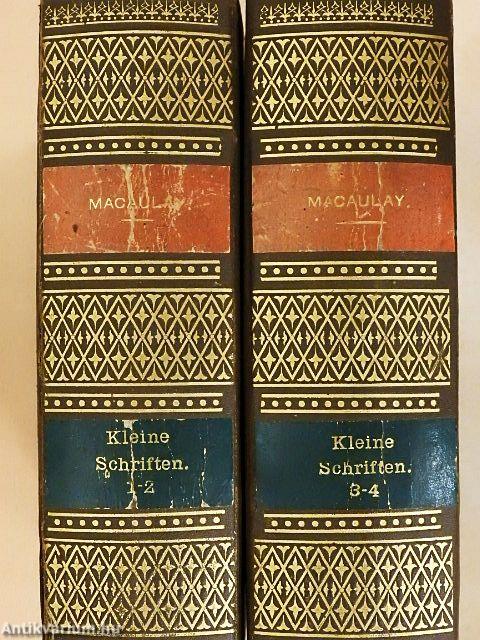 Thomas Babington Macaulay's kleine geschichtliche und biographische Schriften I-IV. (gótbetűs)