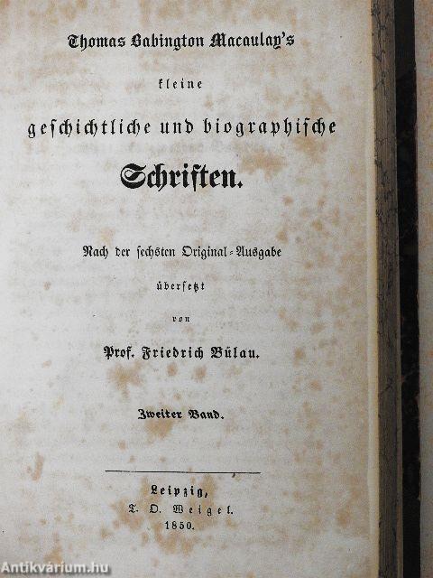 Thomas Babington Macaulay's kleine geschichtliche und biographische Schriften I-IV. (gótbetűs)
