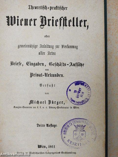 Theoretisch-praktischer Wiener Briefsteller (gótbetűs)