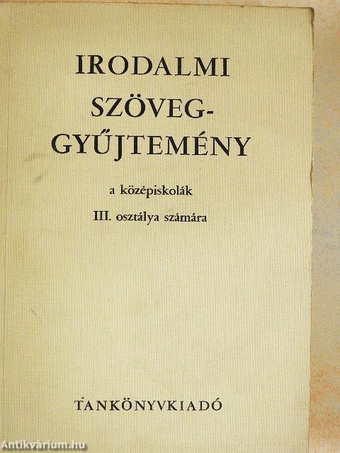 Irodalmi szöveggyűjtemény