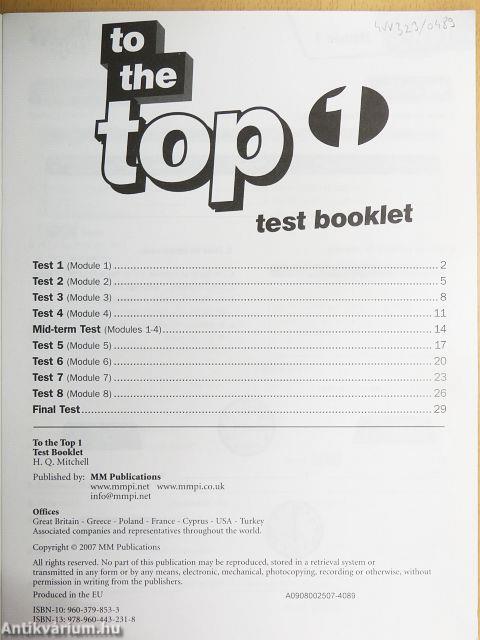 To the Top 1. - Test booklet
