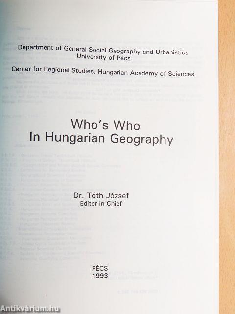 Who's Who In Hungarian Geography