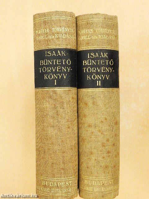 Büntető törvénykönyv I-II.