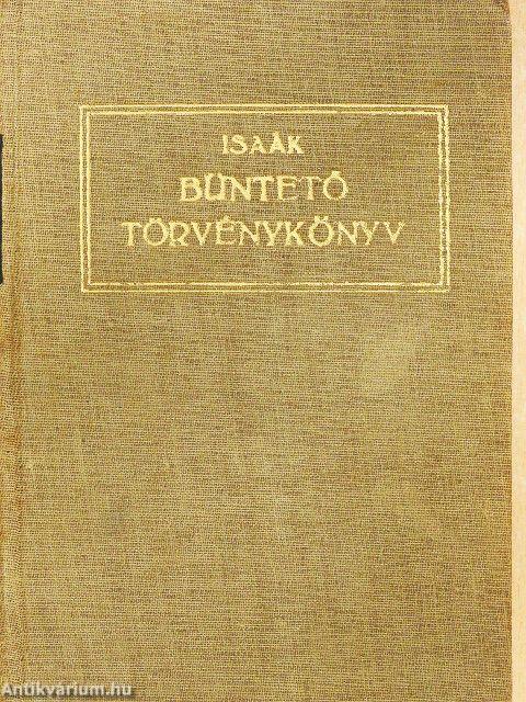 Büntető törvénykönyv I-II.