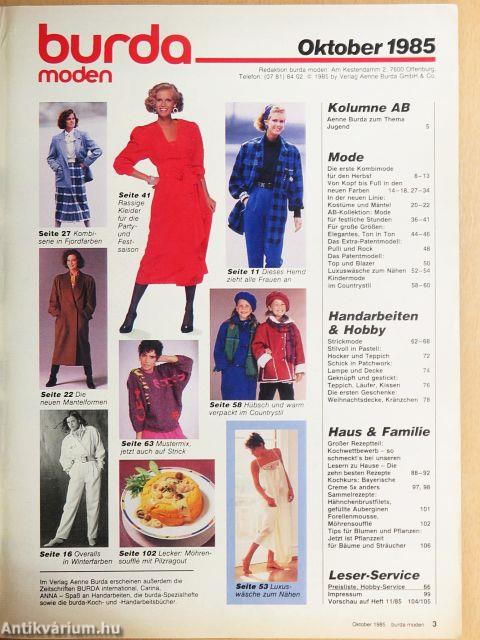 Burda Moden Oktober 1985
