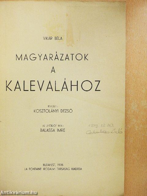 Magyarázatok a Kalevalához