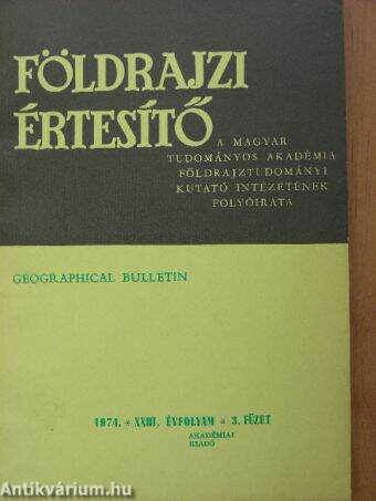 Földrajzi Értesítő 1974/3.