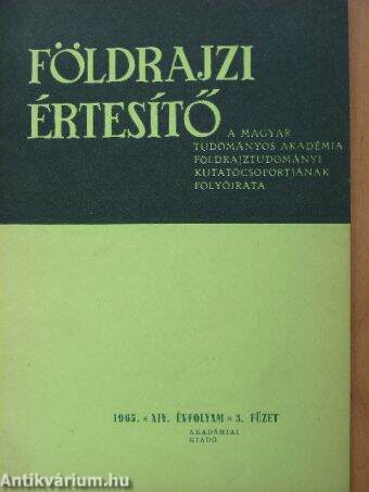 Földrajzi Értesítő 1965/3.