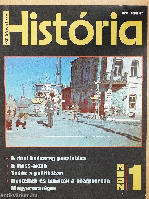 História 2003. (nem teljes évfolyam)
