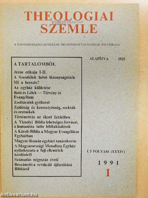 Theologiai Szemle 1991/1-6.