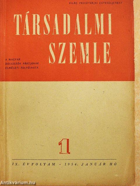 Társadalmi Szemle 1954. január