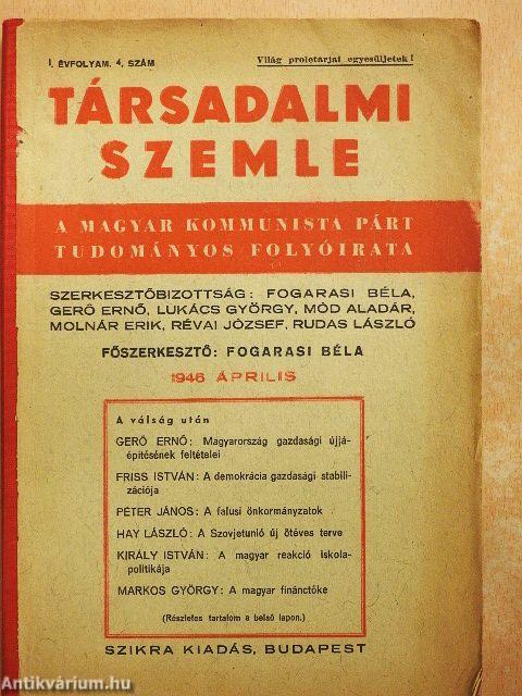Társadalmi Szemle 1946. április