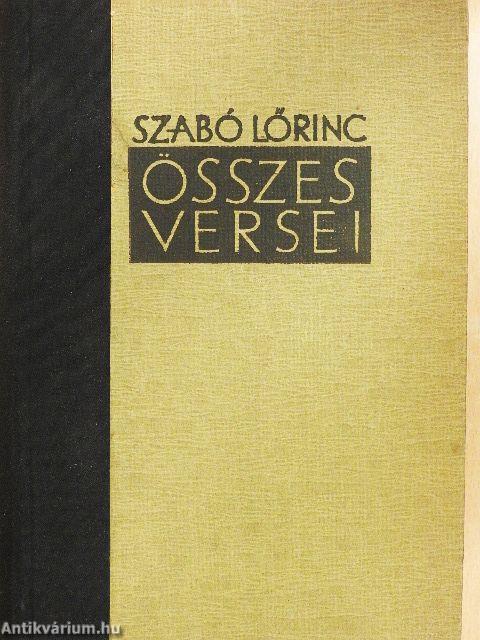 Szabó Lőrinc összes versei