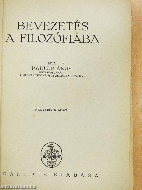 Bevezetés a filozófiába