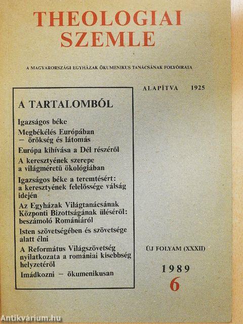 Theologiai Szemle 1989/6.