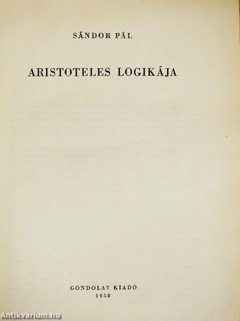 Aristoteles logikája