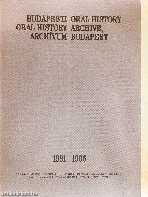 Budapesti Oral History Archívum