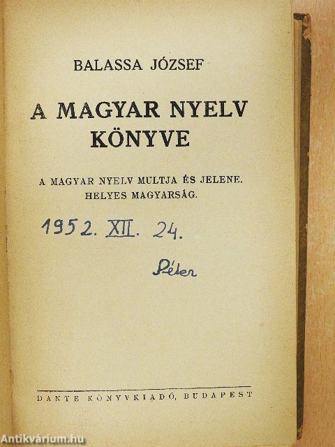 A magyar nyelv könyve
