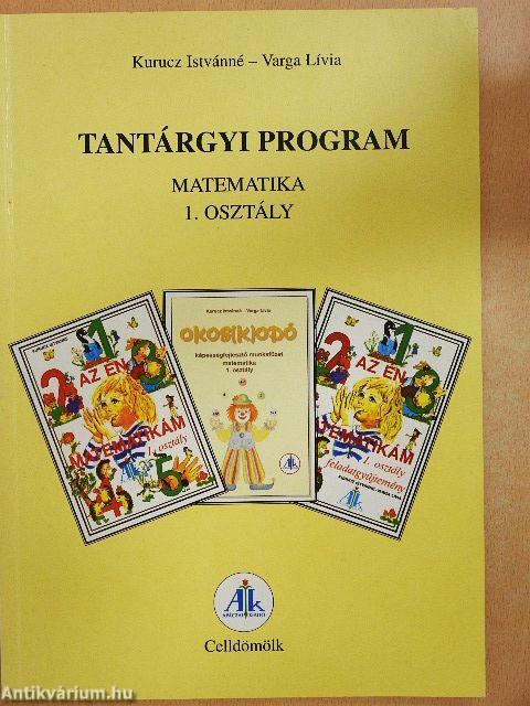Tantárgyi program - Matematika 1. osztály