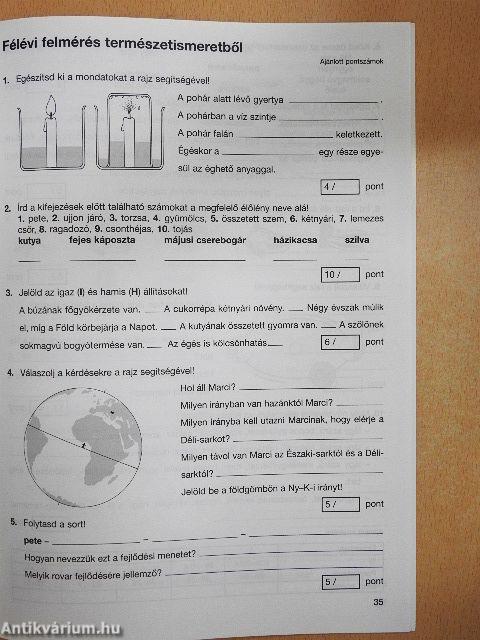 Felmérő feladatlapok a 4. osztályos tankönyvcsomaghoz
